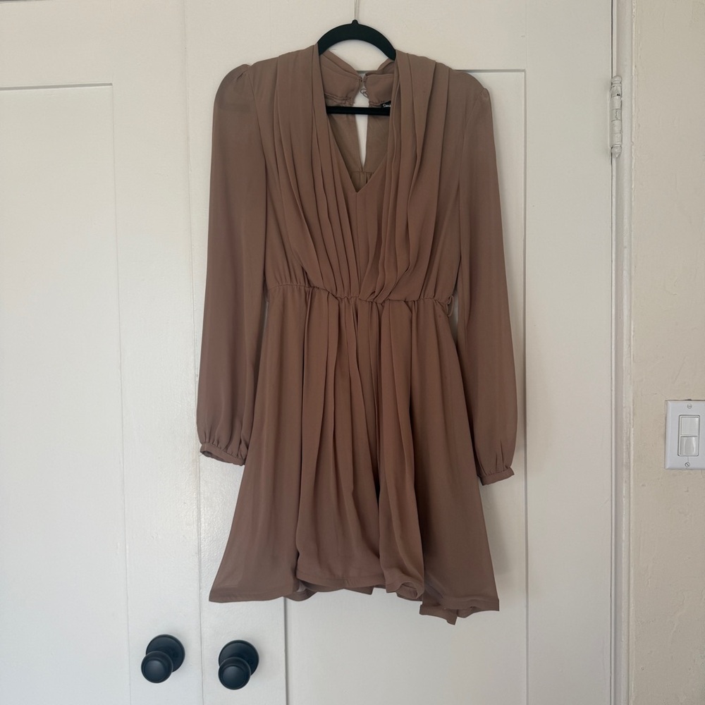 Elegant Brown Women's Dress